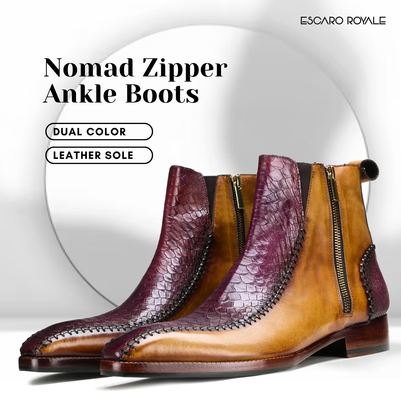 Nomad Zipper Boots in Multicolor