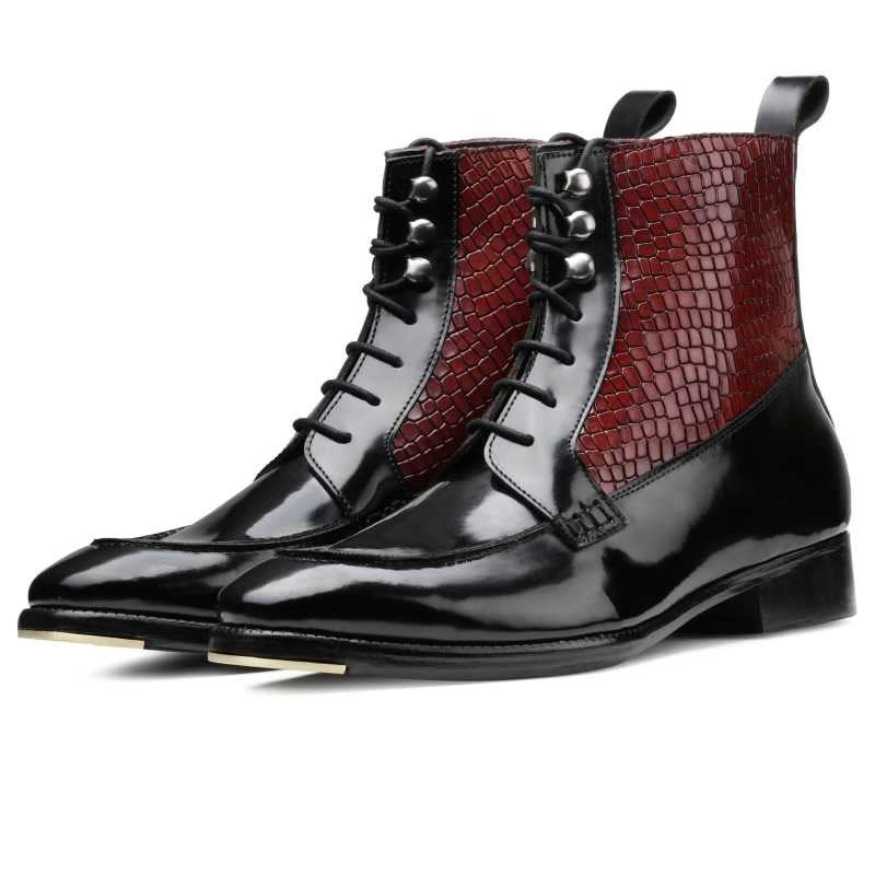 Bailey Lace-Up Boots Black