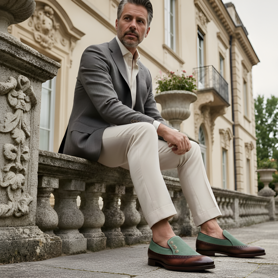 Nimbus Loafers in Brown-Green