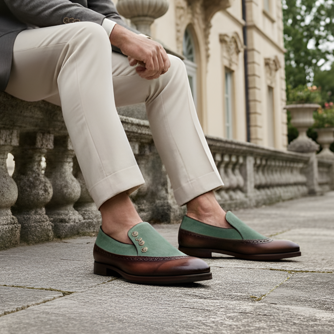 Nimbus Loafers in Brown-Green