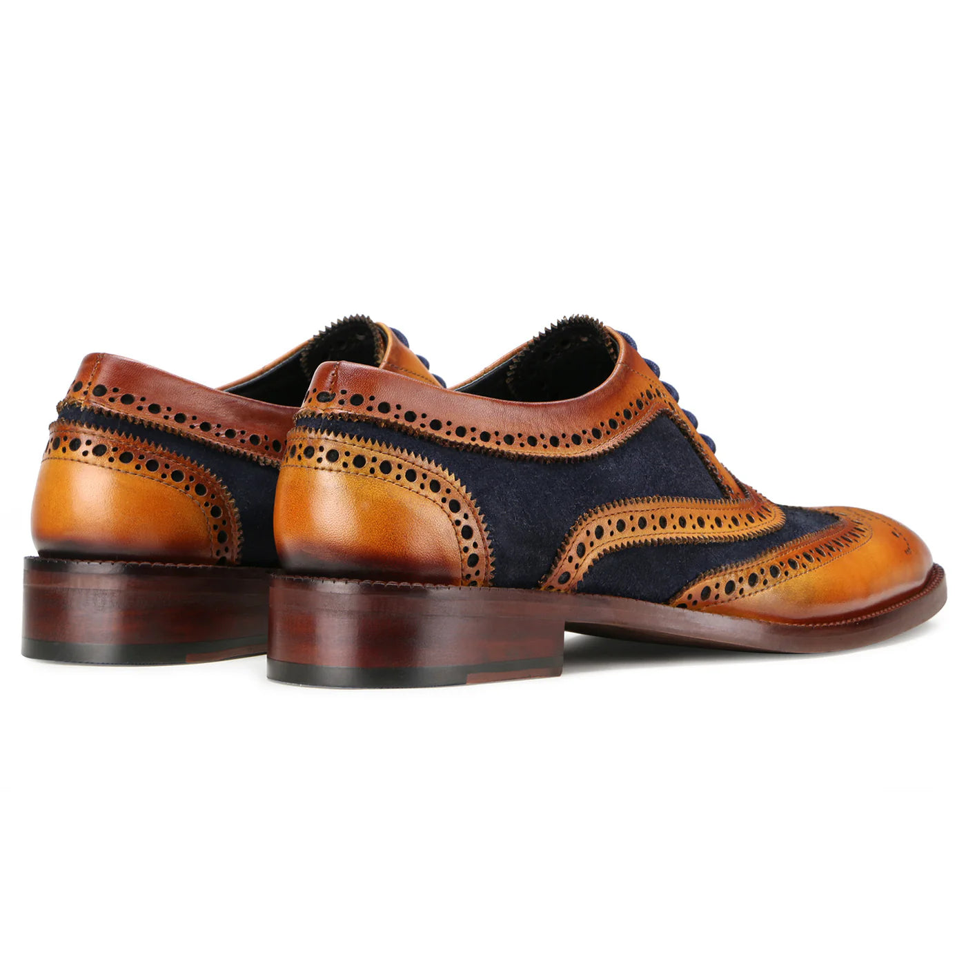 London Wingtip Brogues Whisky Blue