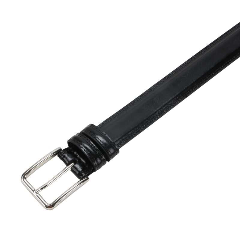 Beruto Mens Luxury Leather Belt In Black