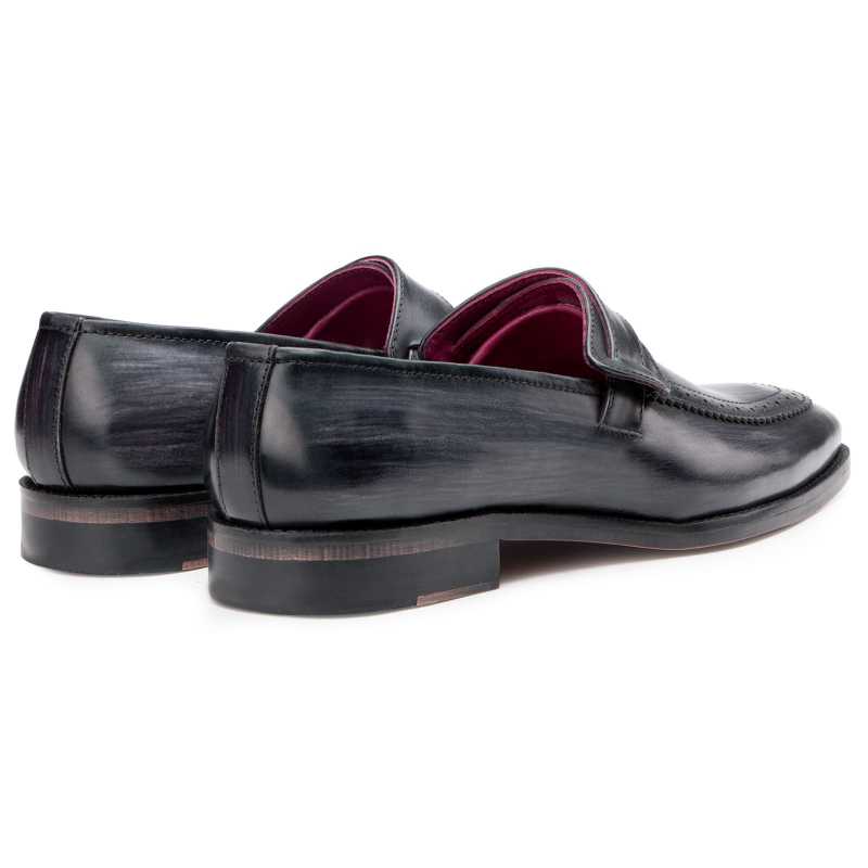 Grey Designer Penny Loafers