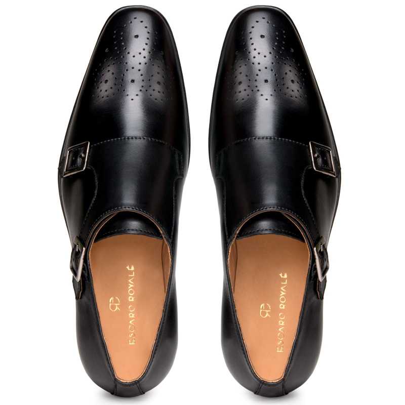 The Lincoln Monk Medallion Loafer In Black / clearance