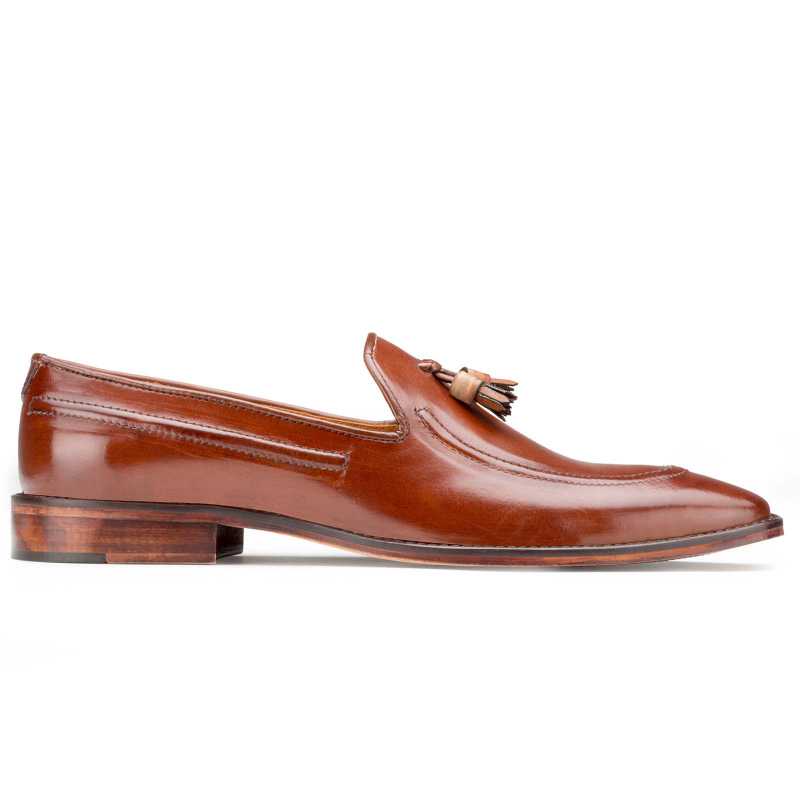 Brown Leather Tassel Loafers