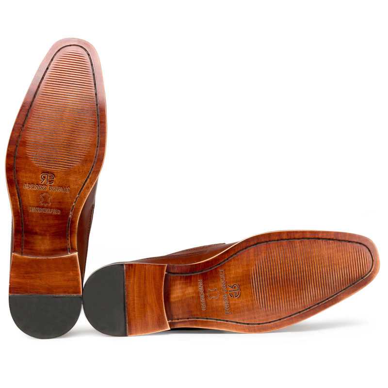 Brown Leather Tassel Loafers