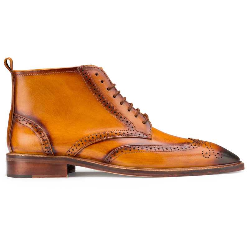 Tan Wingtip Brogue Chukka Boots