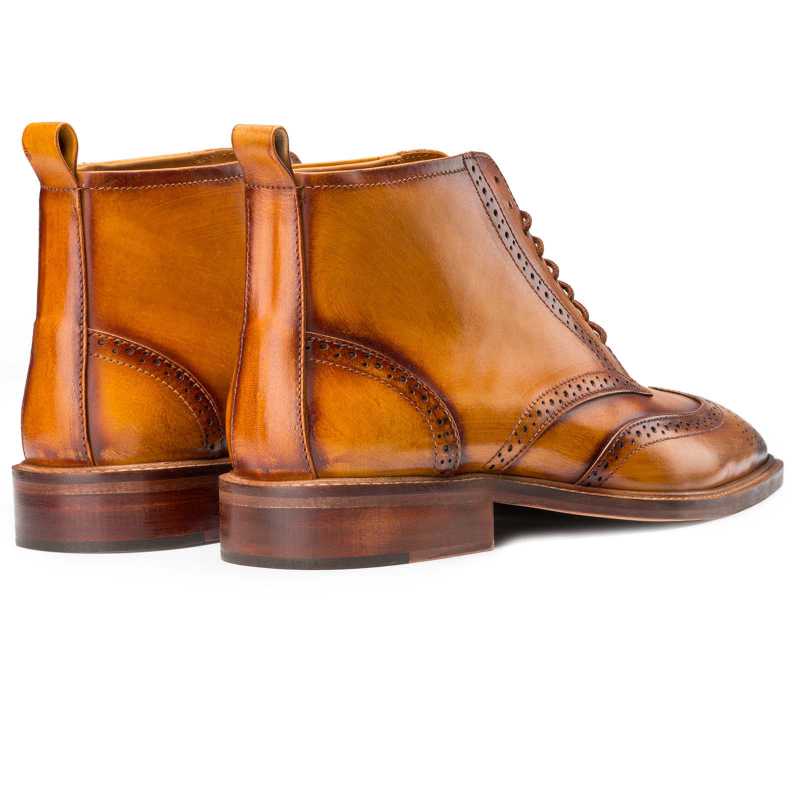 Tan Wingtip Brogue Chukka Boots