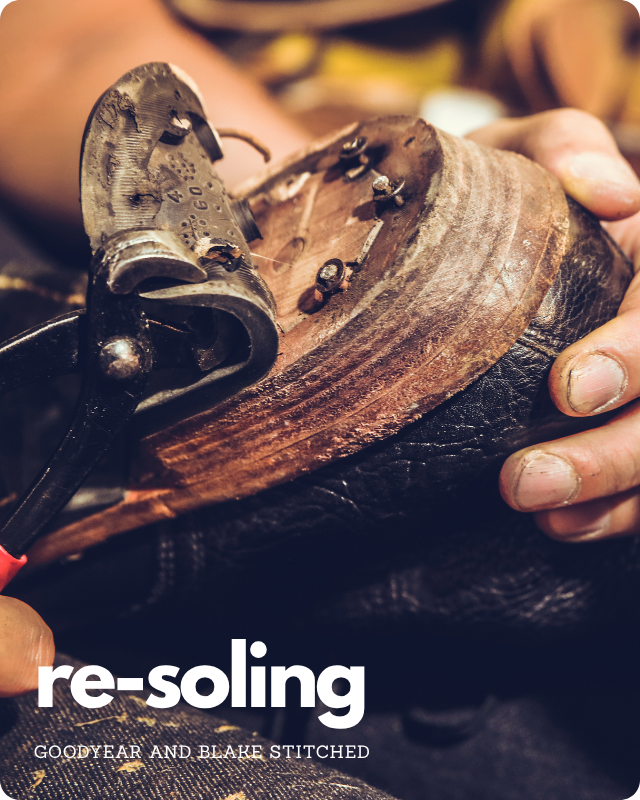 Resoling for Goodyear Welted & Blake-Stitched shoes