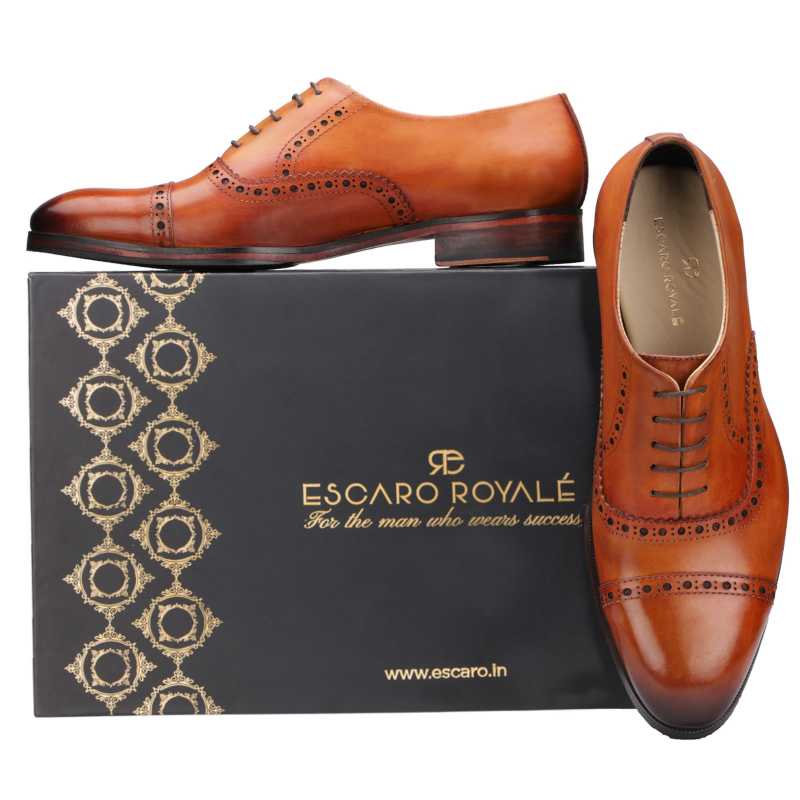 The Vienna Toecap Oxfords In Tan