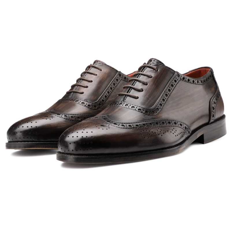 Don Vito Two-Tone Wingtip Brown Brogues