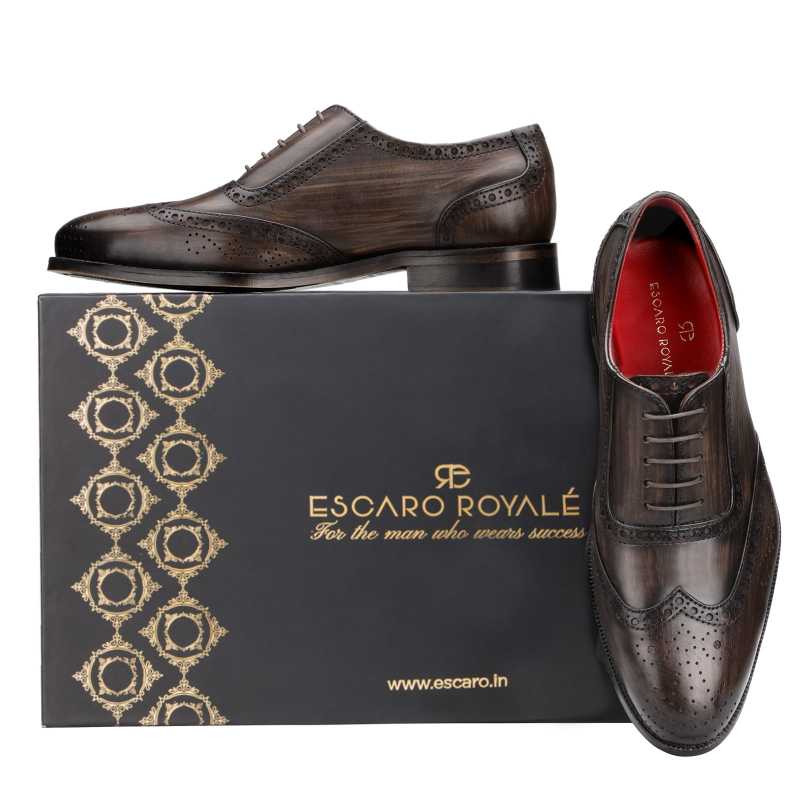 Don Vito Two-Tone Wingtip Brown Brogues
