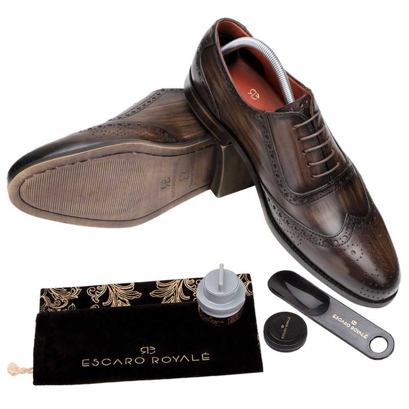 Don Vito Two-Tone Wingtip Brown Brogues