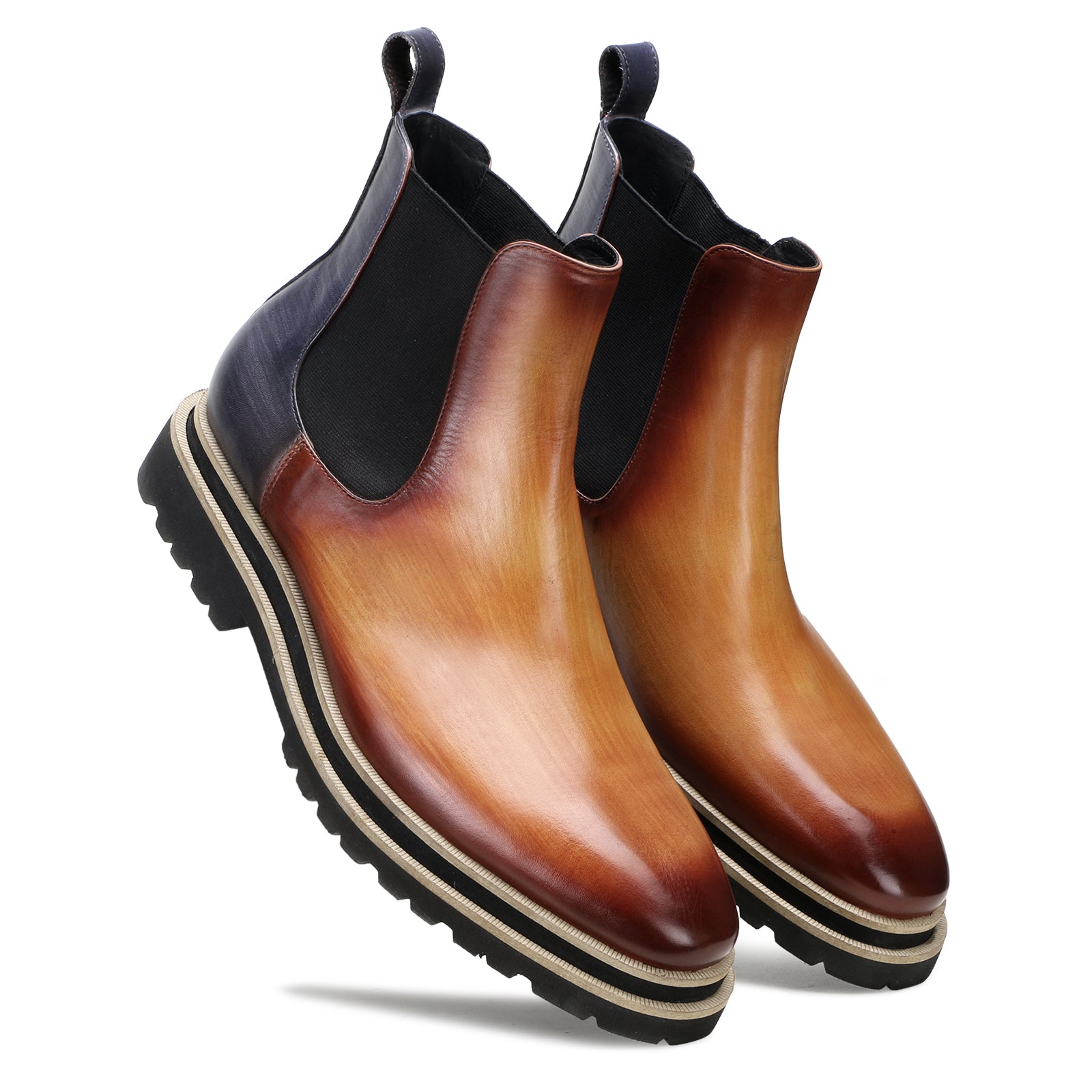 Firenze Lug Chelsea in Whisky Patina