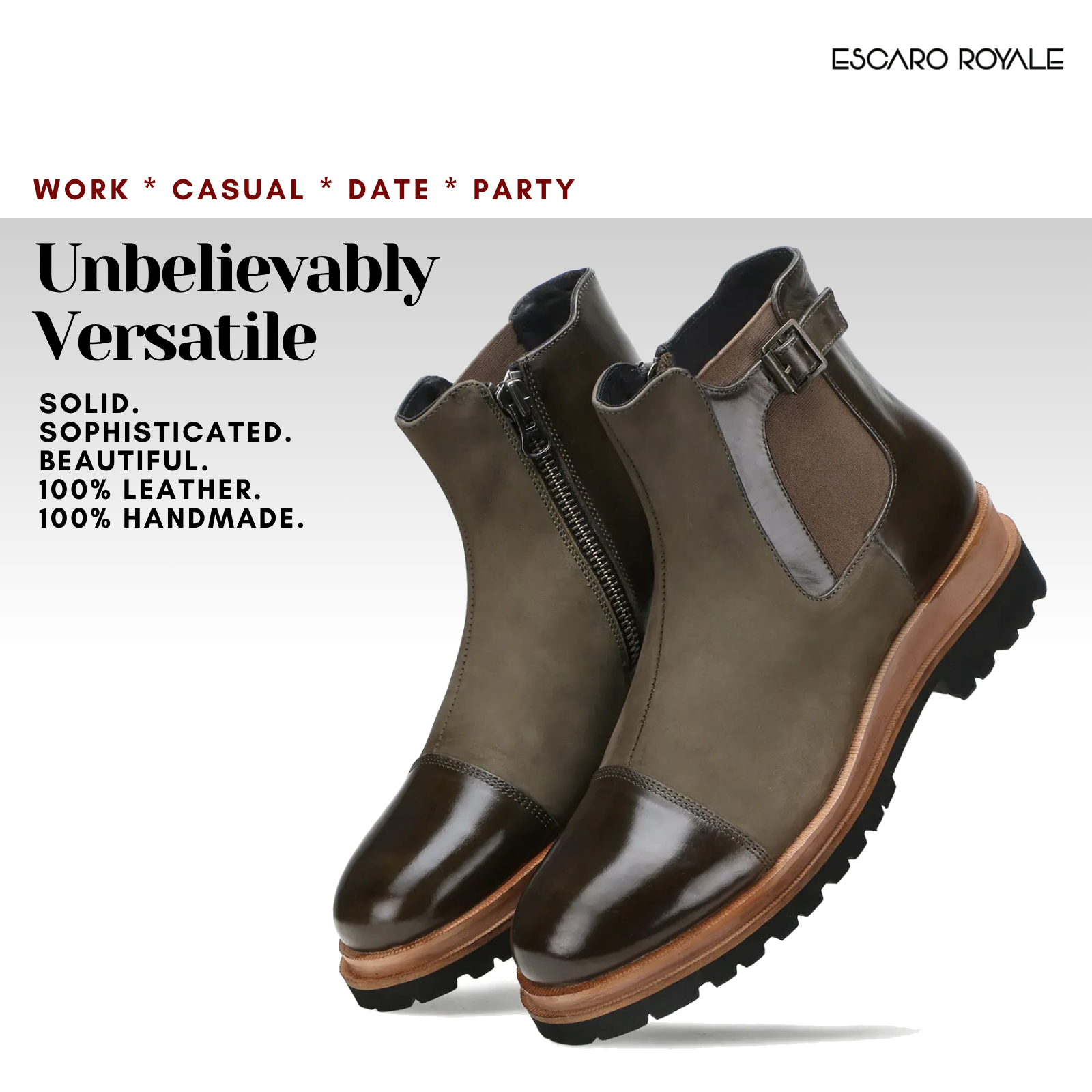 Escaro Royale Maurice Zipper Boots
