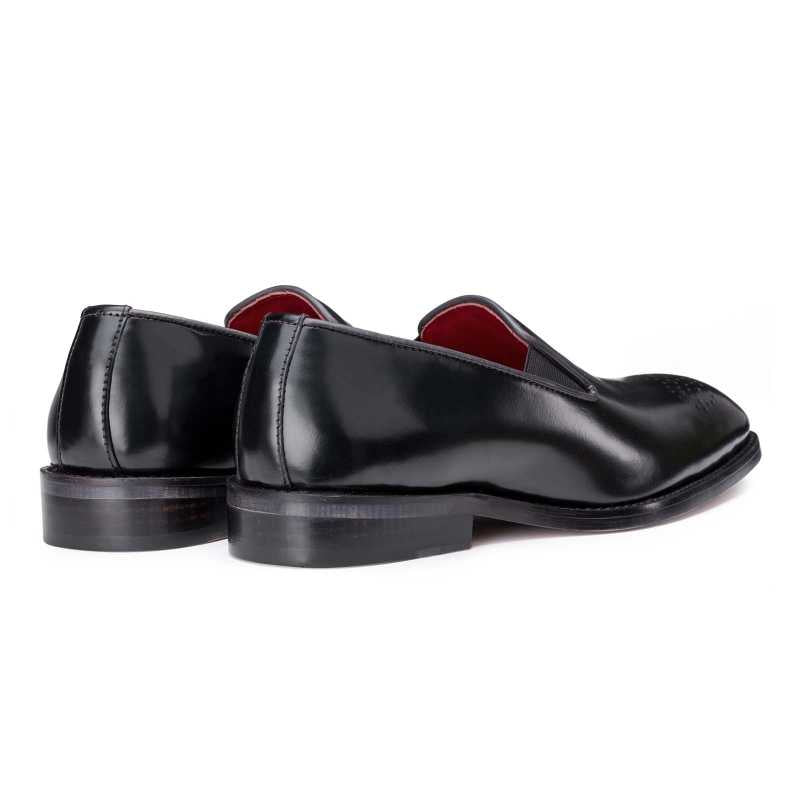 Black Medallion Slipons