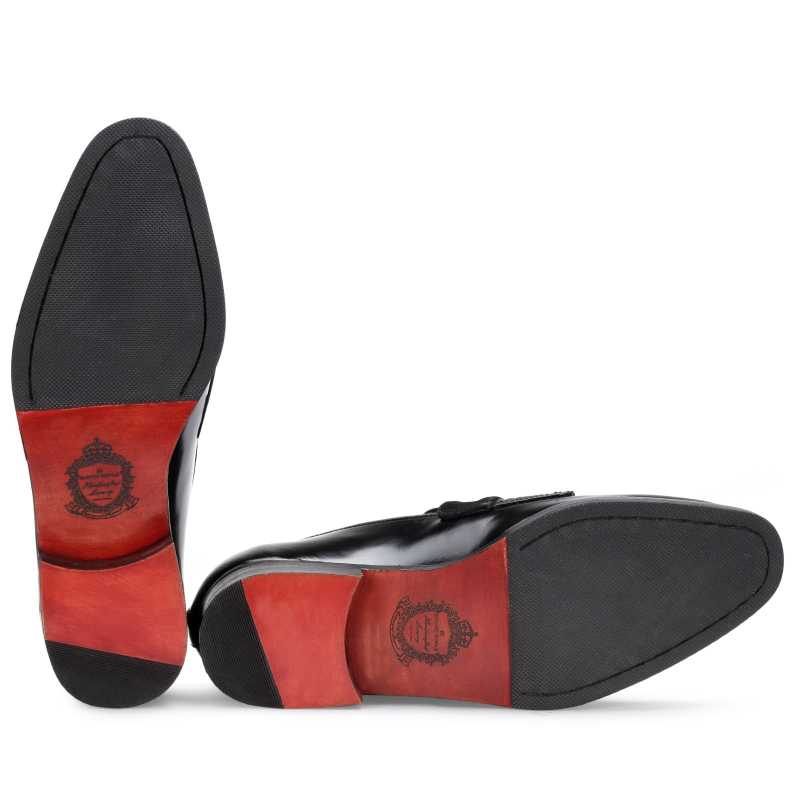The Erikson Double Monk Designer Slip On In Black