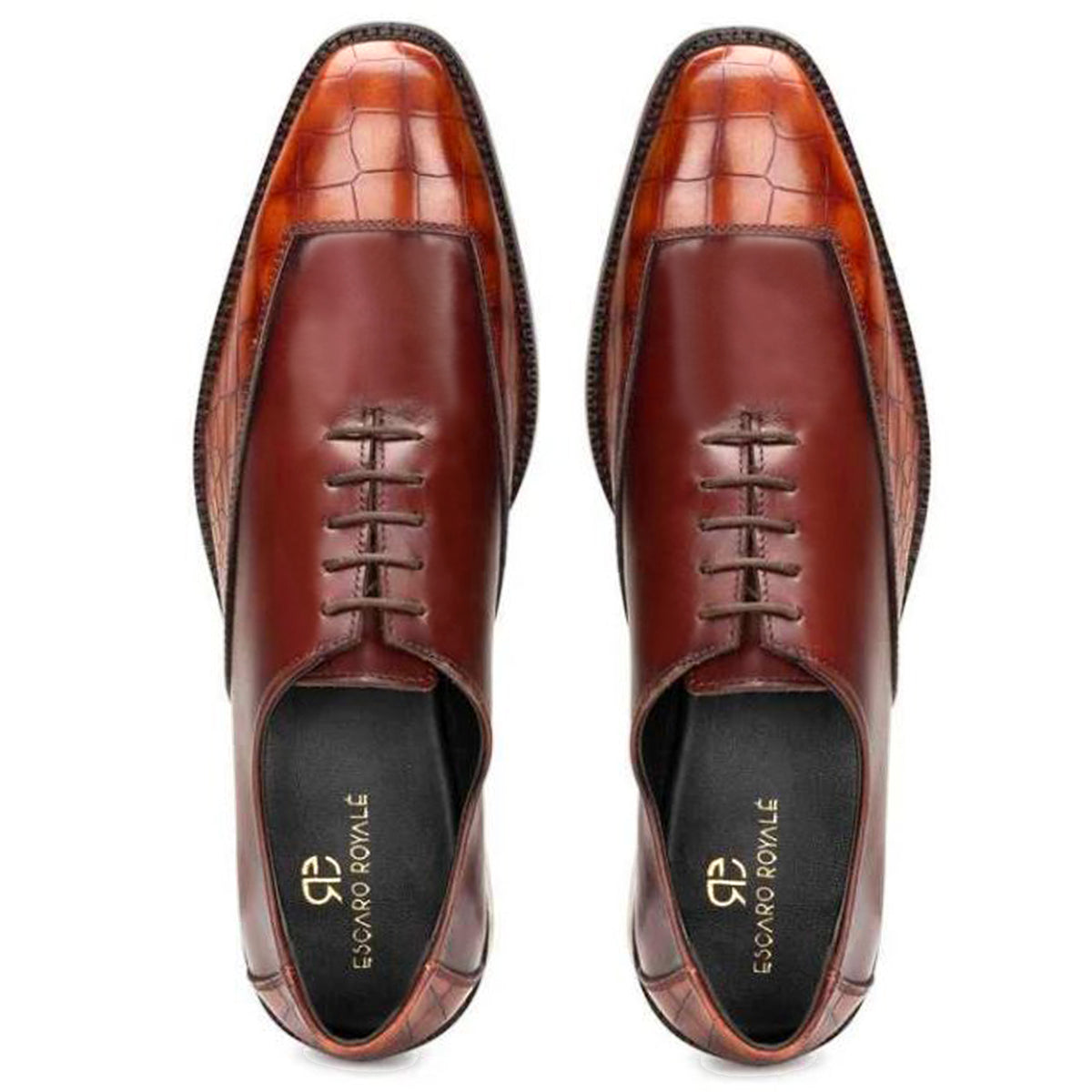 Atticus Oxford Shoes In Brown & Tan / clearance