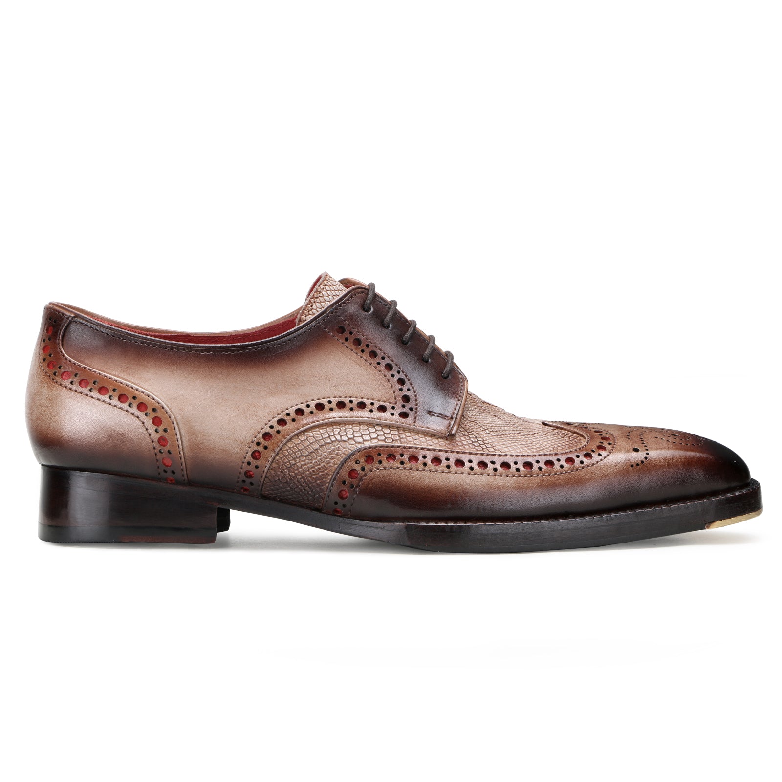 Imperial Hand-Crarved Oxfords in Espresso Walnut