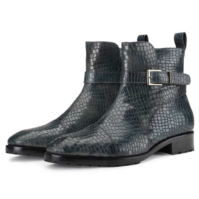 Jodhpur Boot In Patina Scales Blue