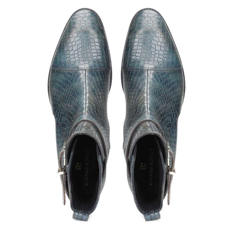 Jodhpur Boot In Patina Scales Blue