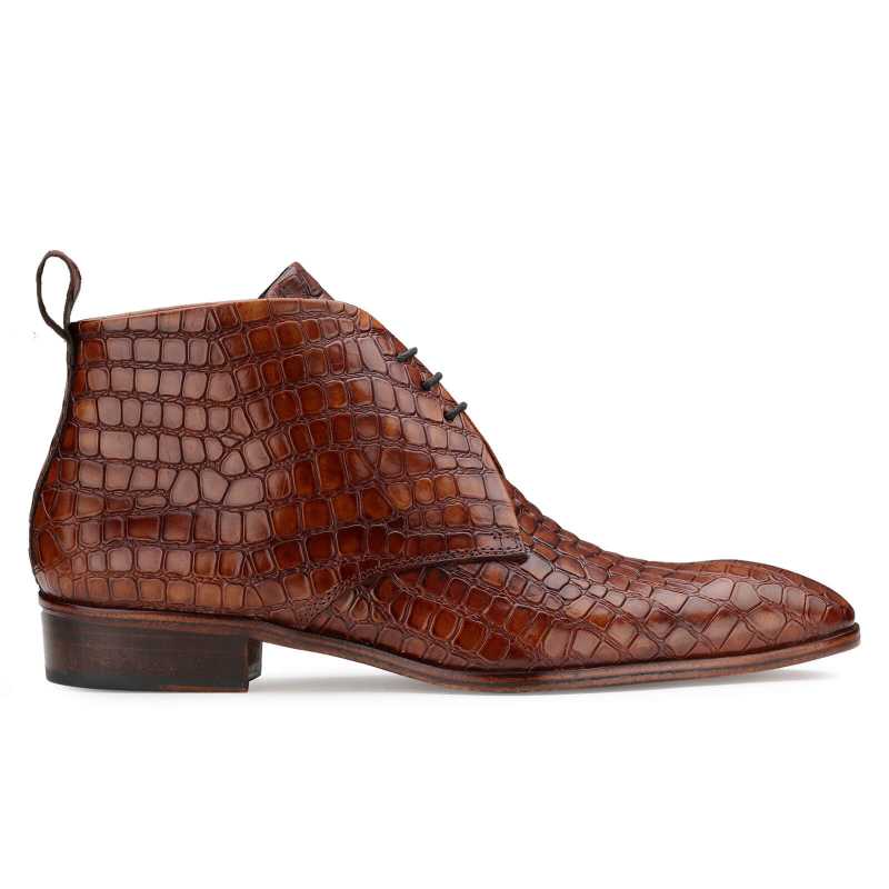 Optimus Chukka Boots In Patina Cognac