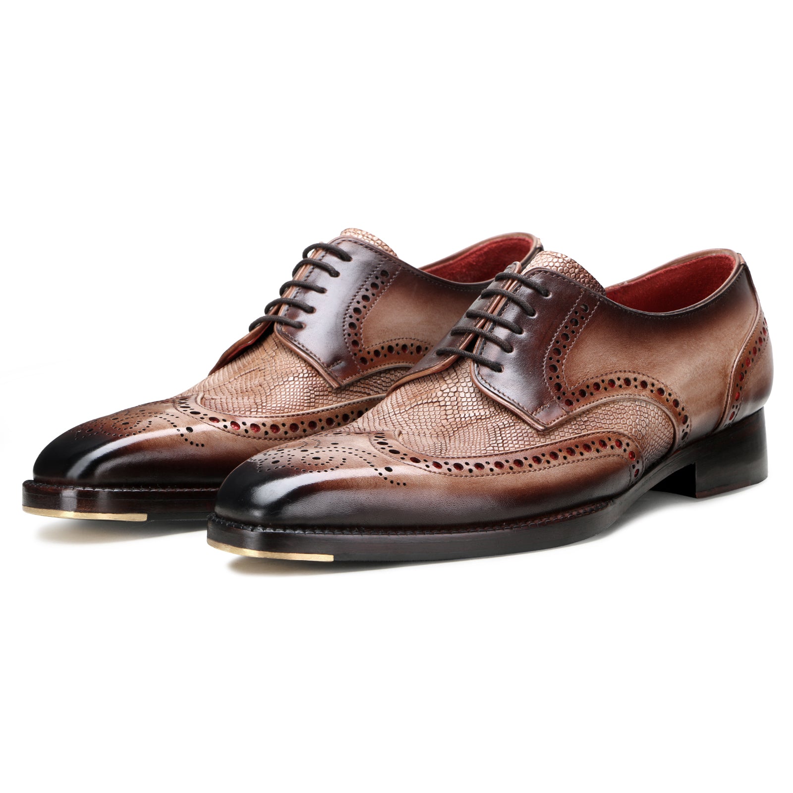 Imperial Hand-Crarved Oxfords in Espresso Walnut