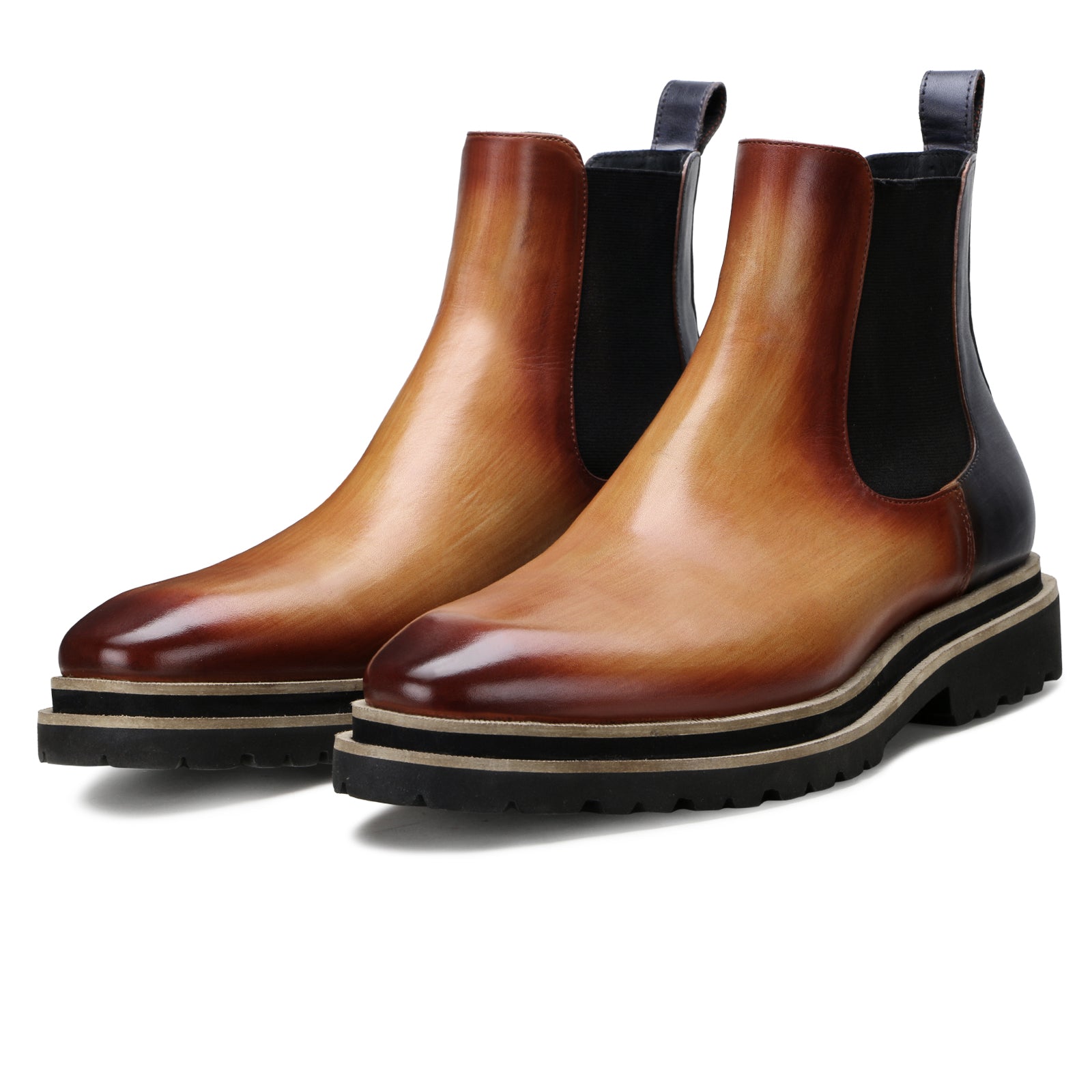 Firenze Lug Chelsea in Whisky Patina