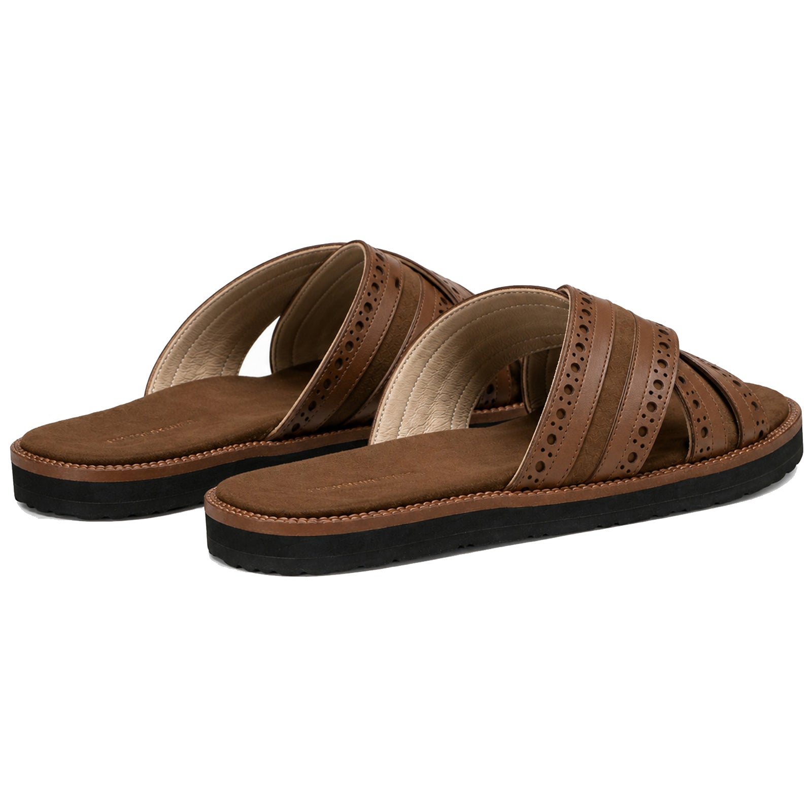 The Veneto Crossband Sliders in  Brown