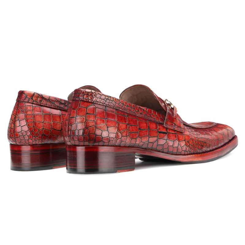 Brig Textured Horsebit Slipons - Brown / clearance