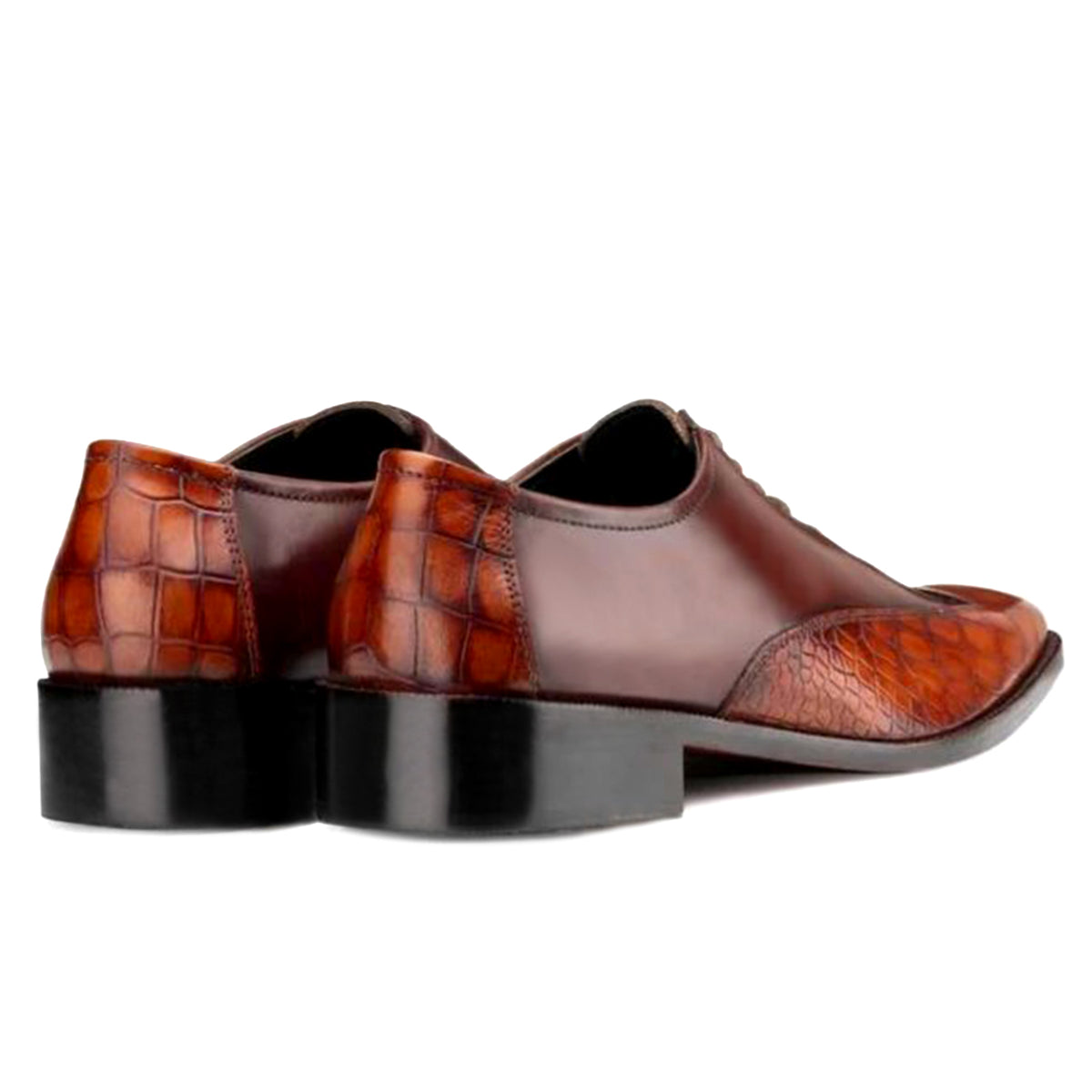 Atticus Oxford Shoes In Brown & Tan / clearance