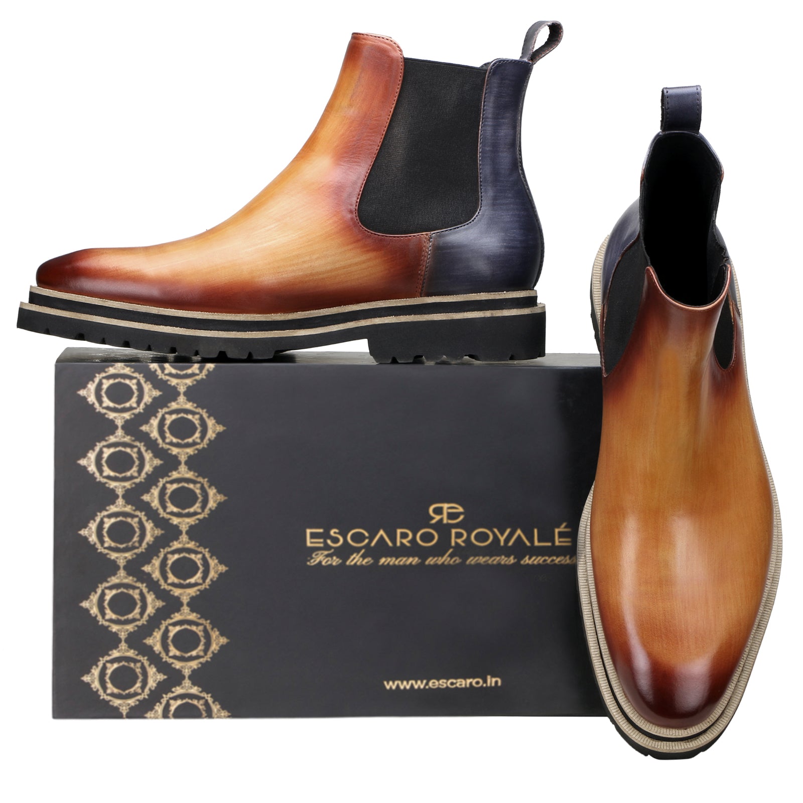 Firenze Lug Chelsea in Whisky Patina