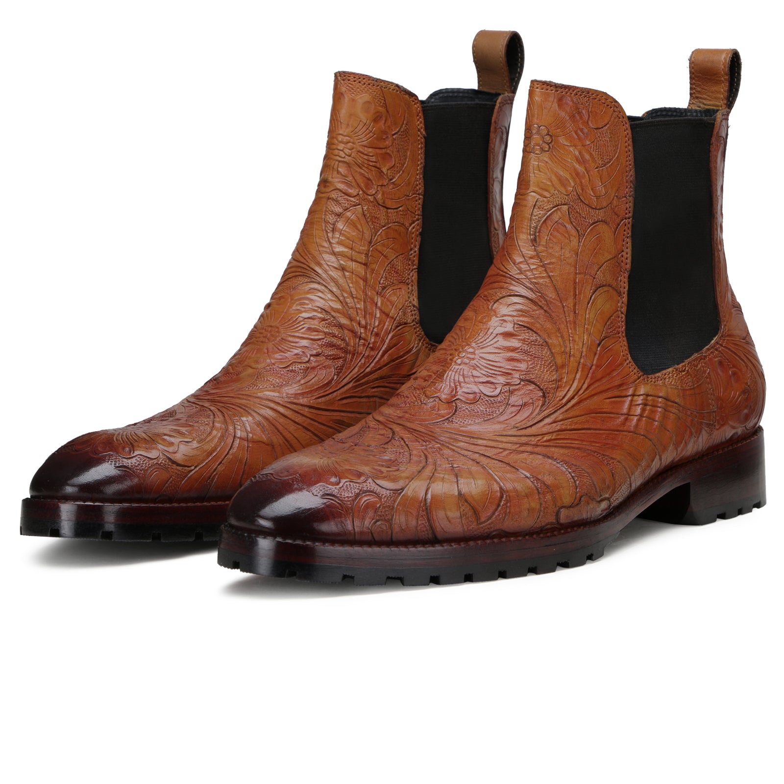 Florentine Nakkashi Chelsea Boots in Whisky Patina