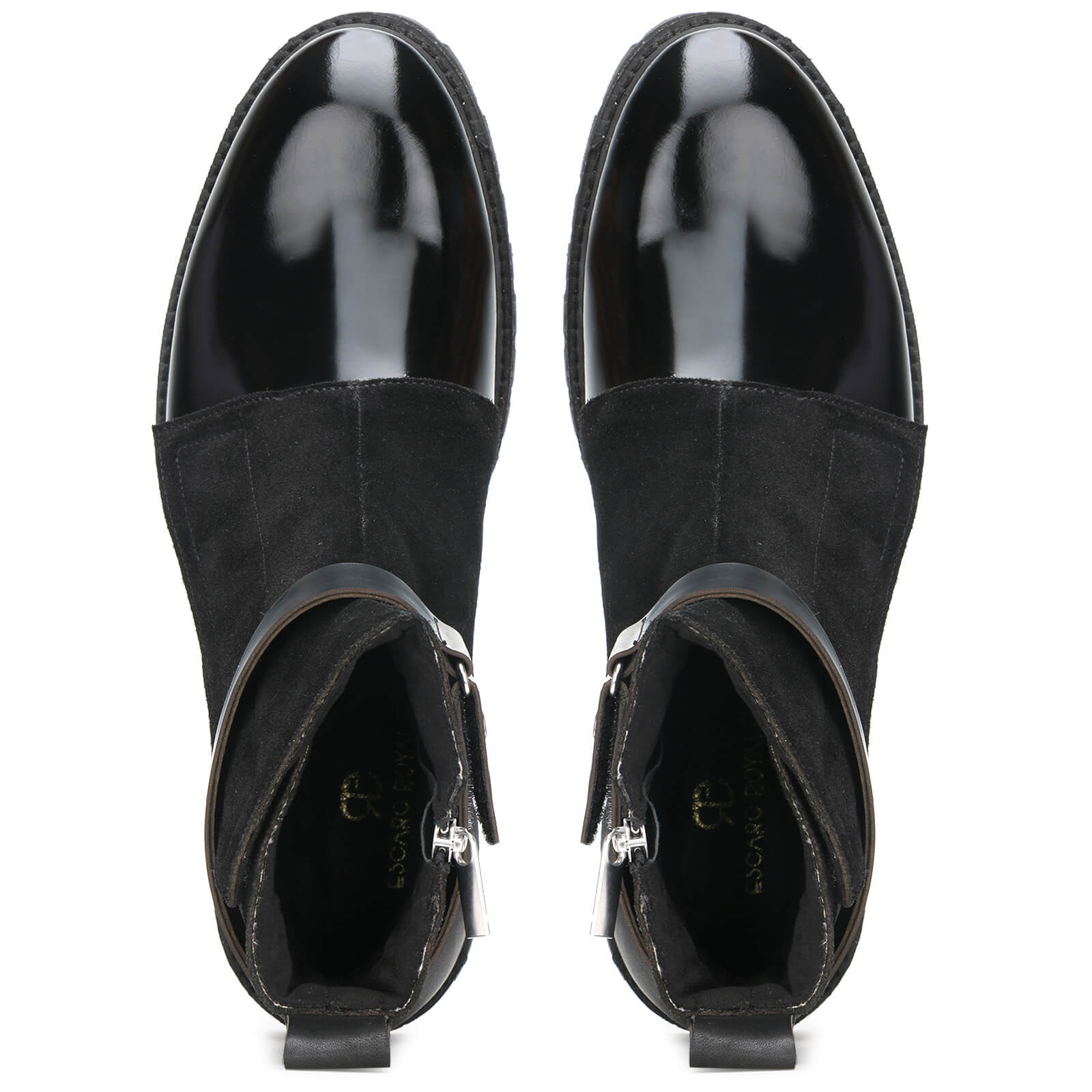 Onyx Black Zipper Boots in Black