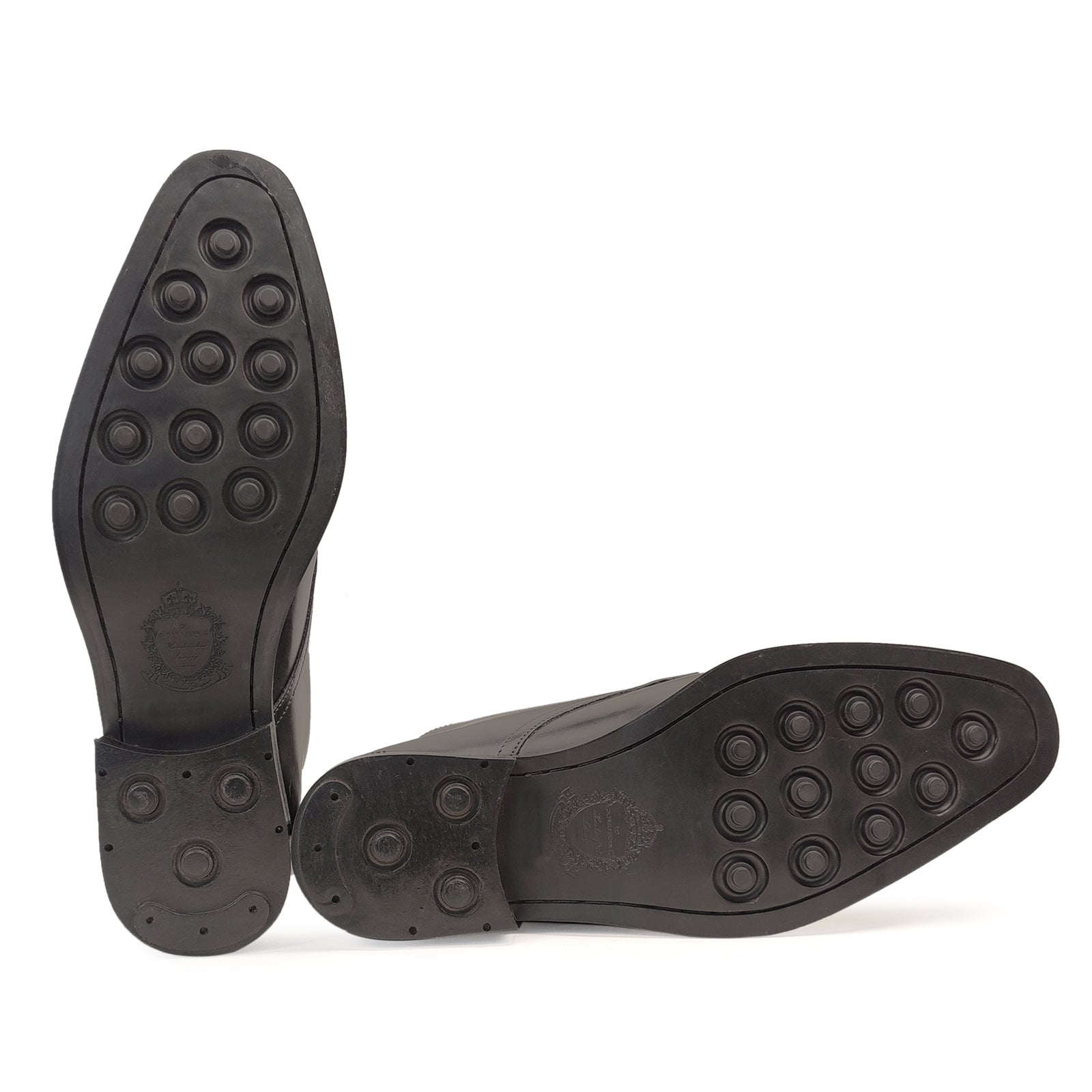 Bond Double Monk Captoe Boots in Black