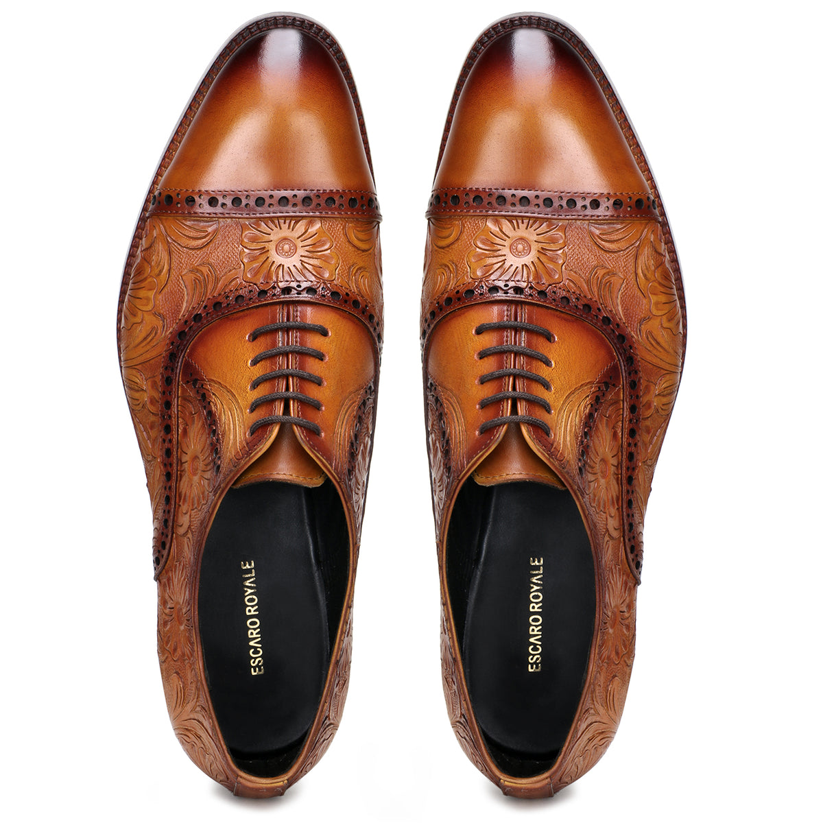 Florentine Nakkashi™ Oxfords in Cognac Patina