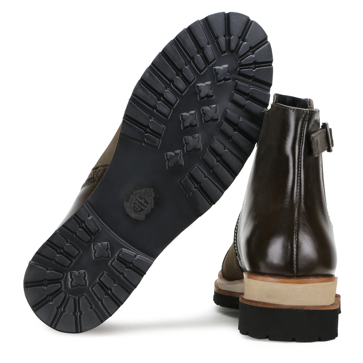 Maurice Zipper Boots in Olive - men's leather shoes, view 2