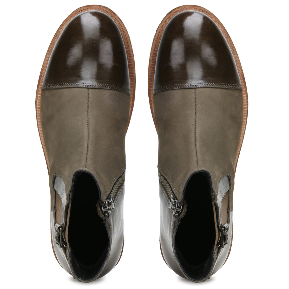 Maurice Zipper Boots in Olive - men's leather shoes, view 6