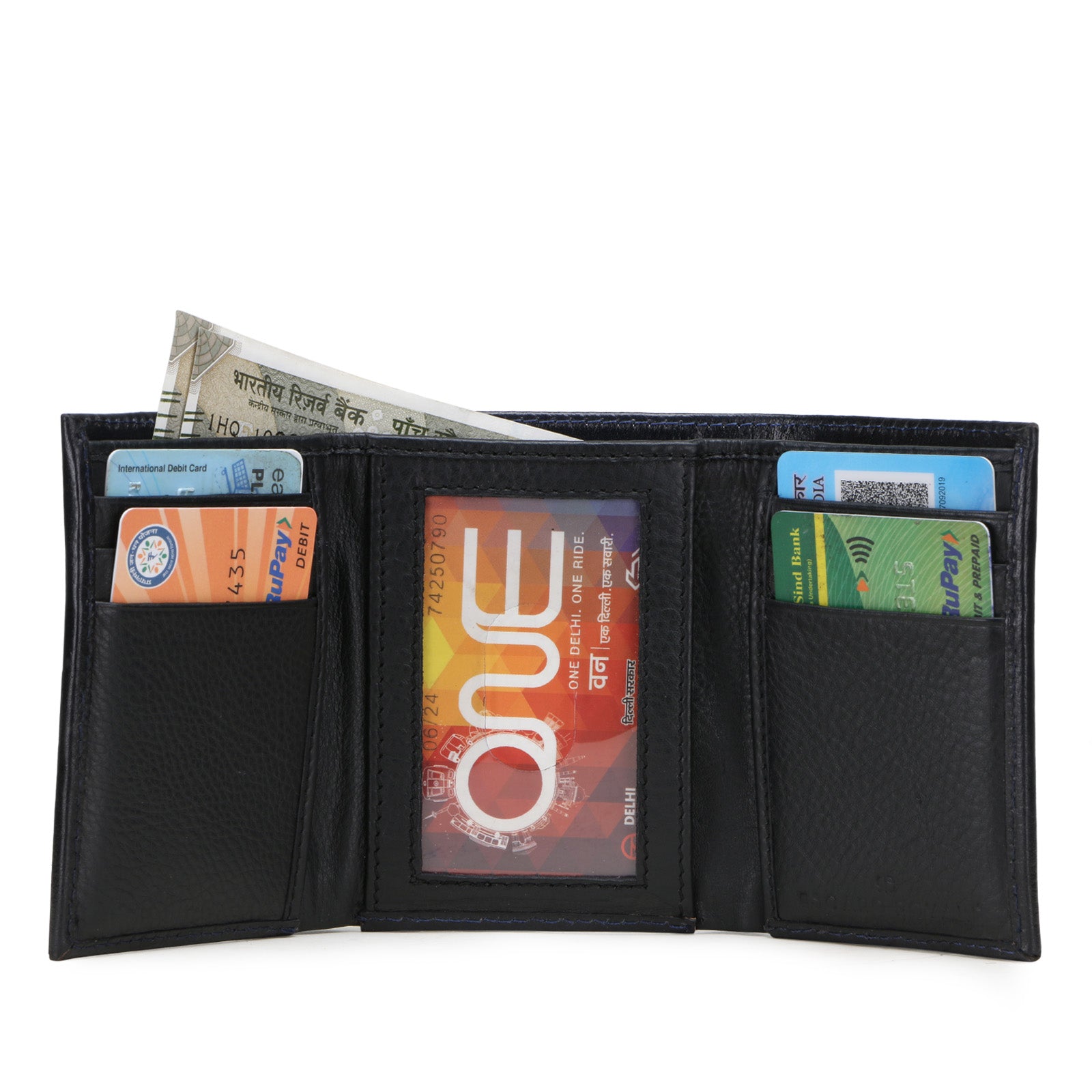 The ZURICH Hand-Tooled Leather Tri-Fold Wallet