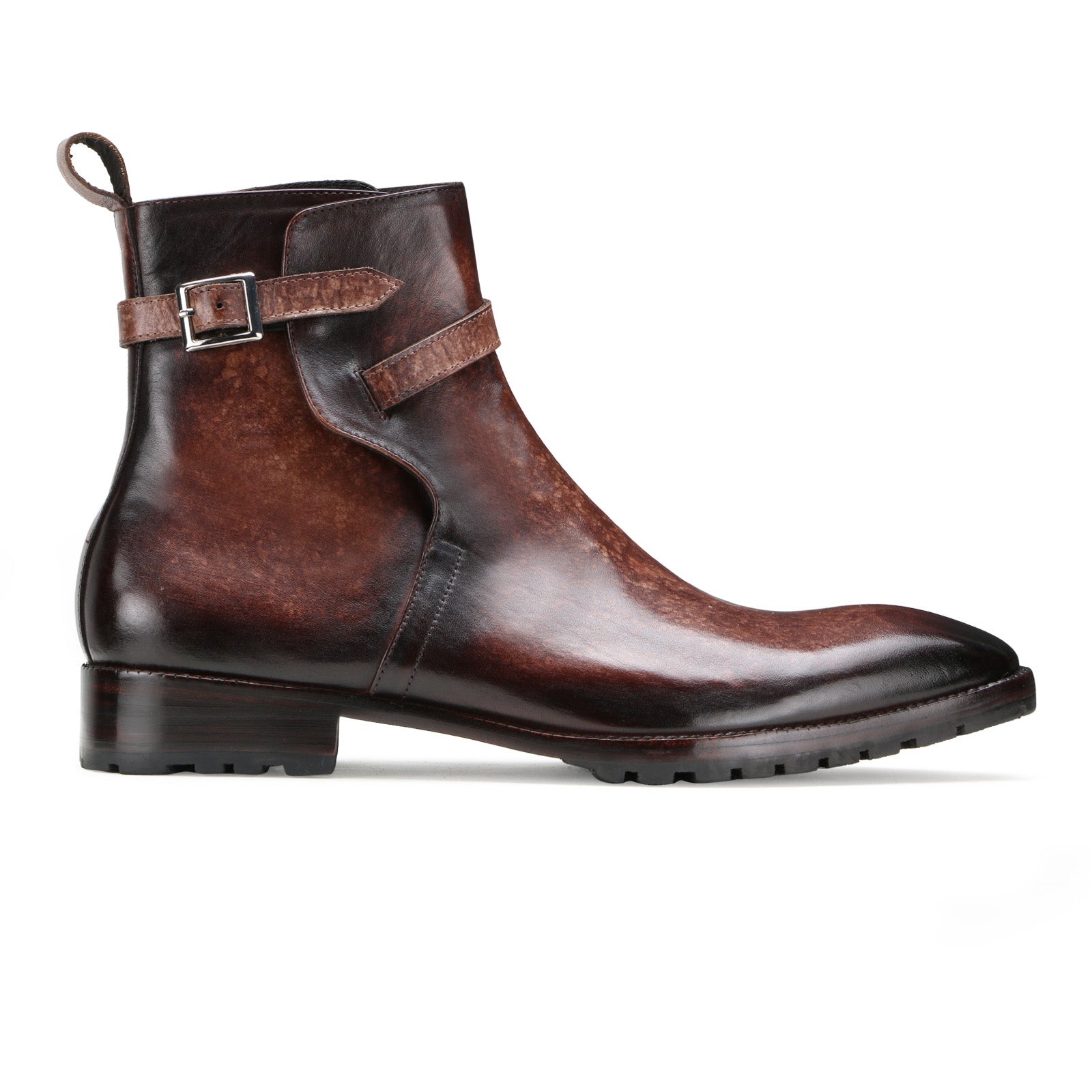 Nebula Marble Brown Jodhpur Leather Boots