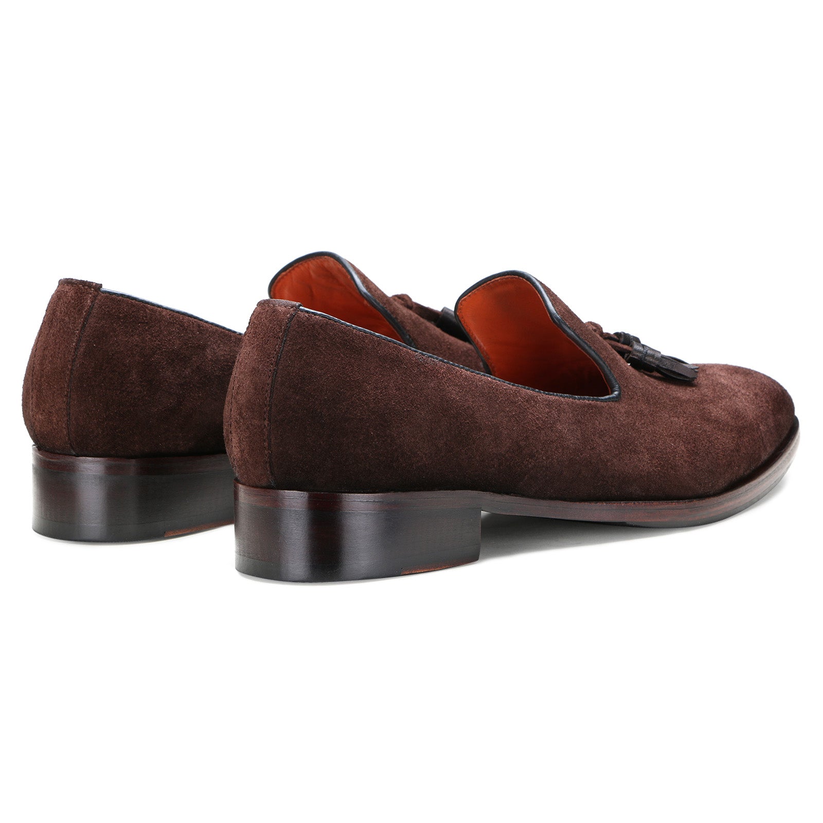 Mason Tassel Loafers in Brown Suede