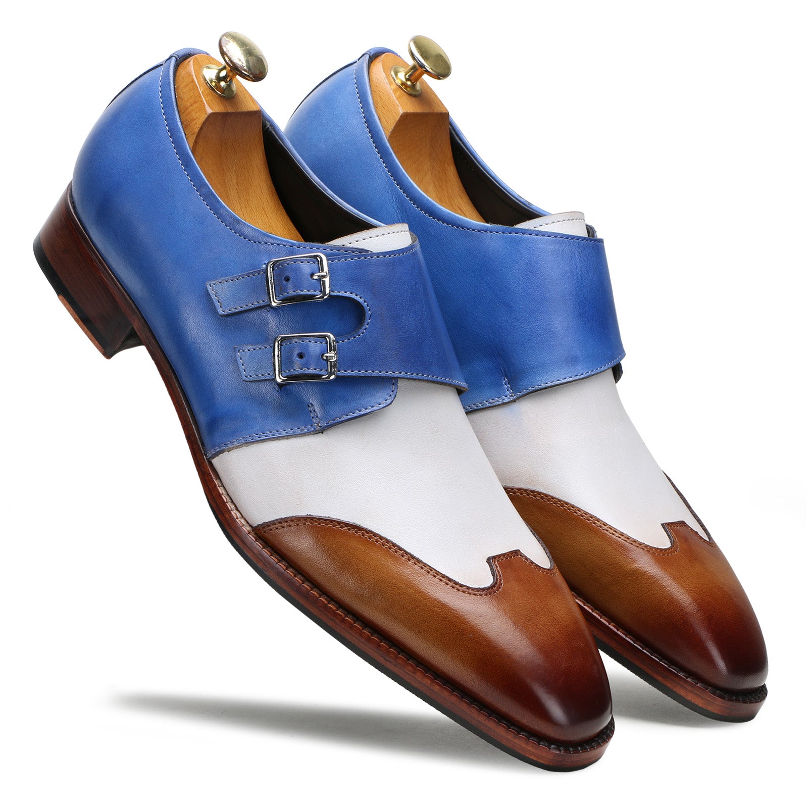 Escaro Royale Modevo  Leather shoes in Cognac Blue for Men
