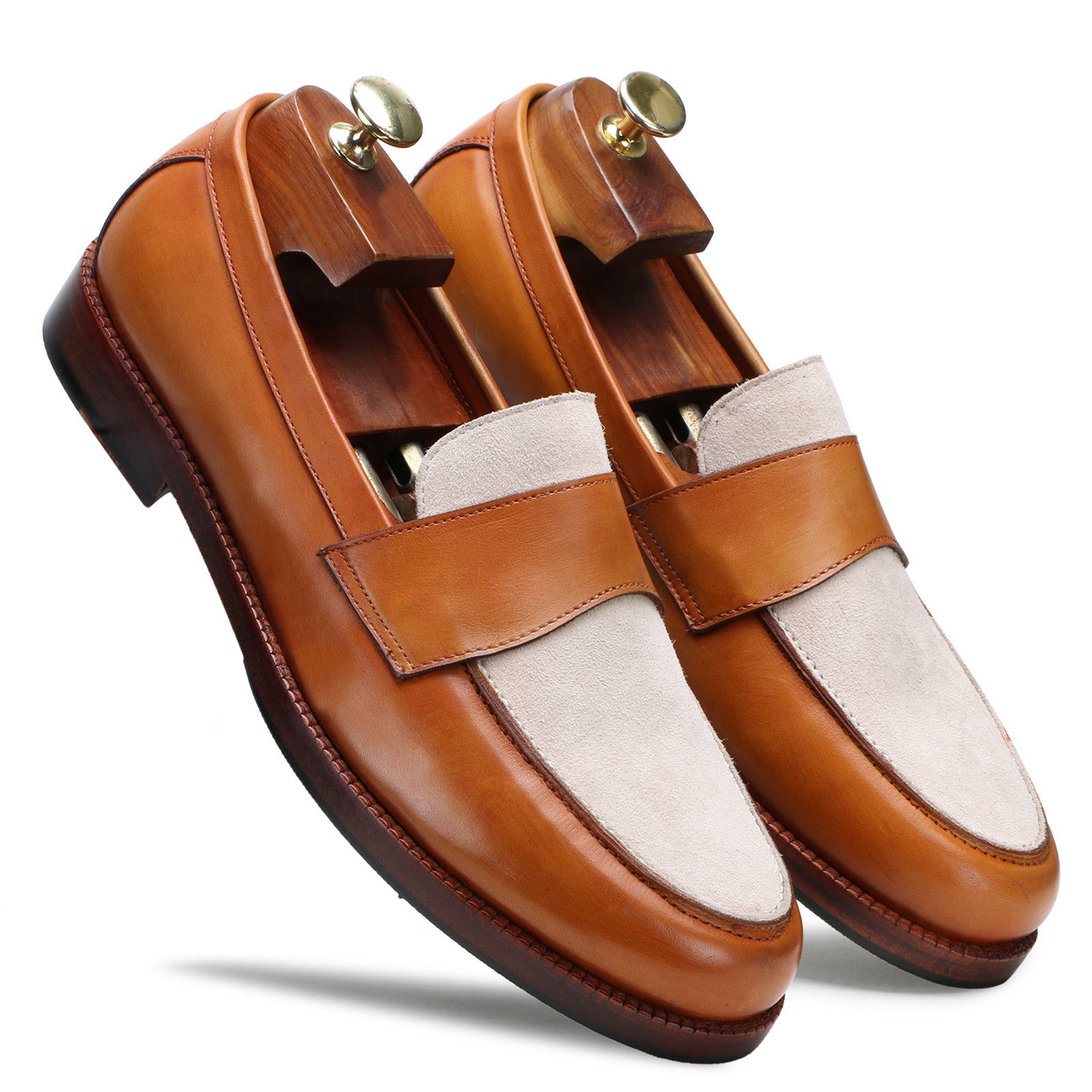 Escaro Royale Sterling  Leather shoes in Beige Tan for Men