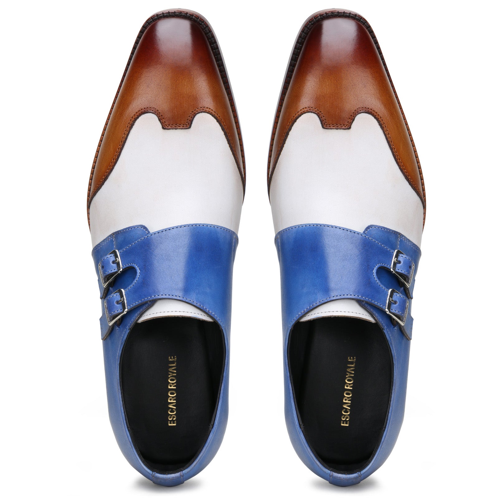 Escaro Royale Modevo  Leather shoes in Cognac Blue for Men