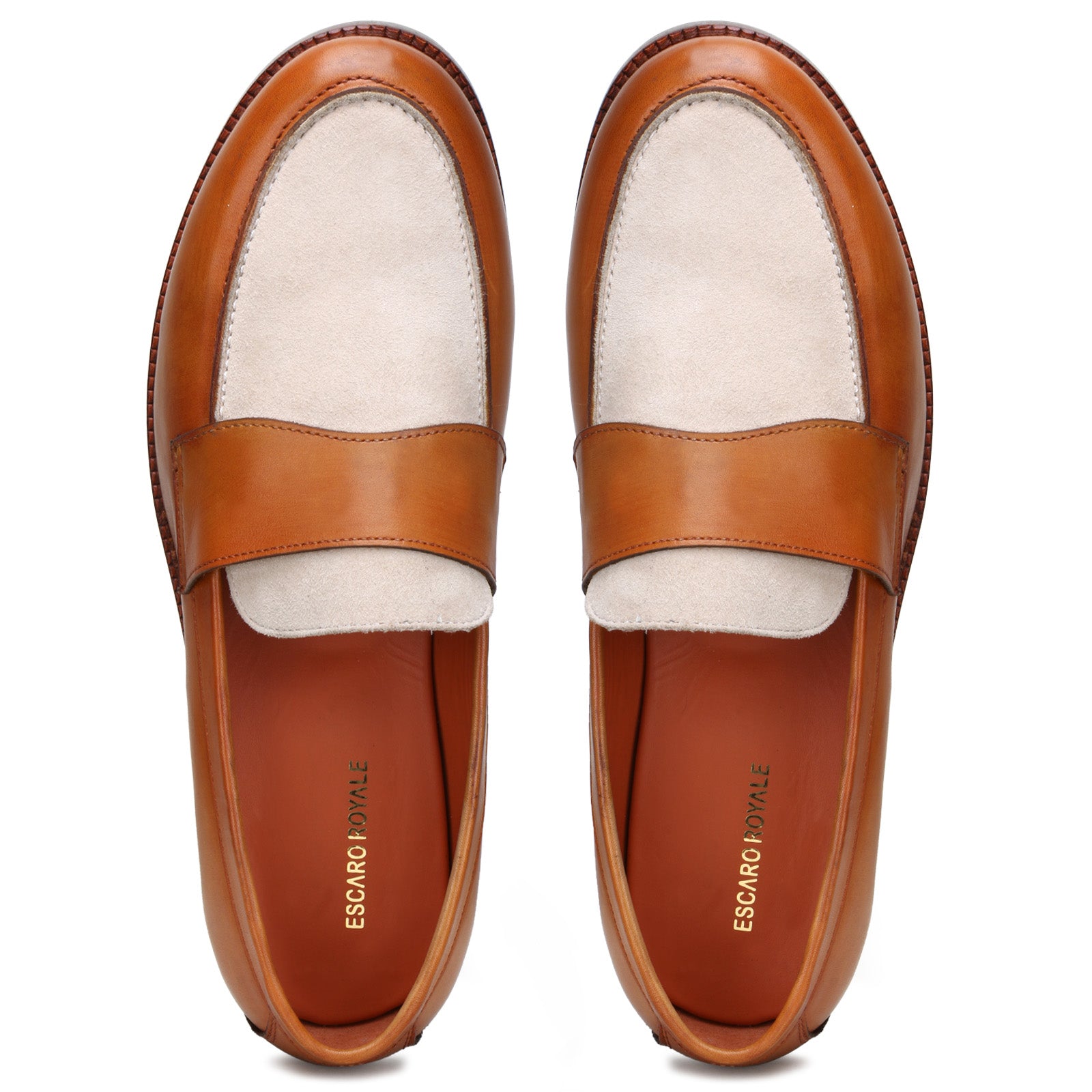Escaro Royale Sterling  Leather shoes in Beige Tan for Men