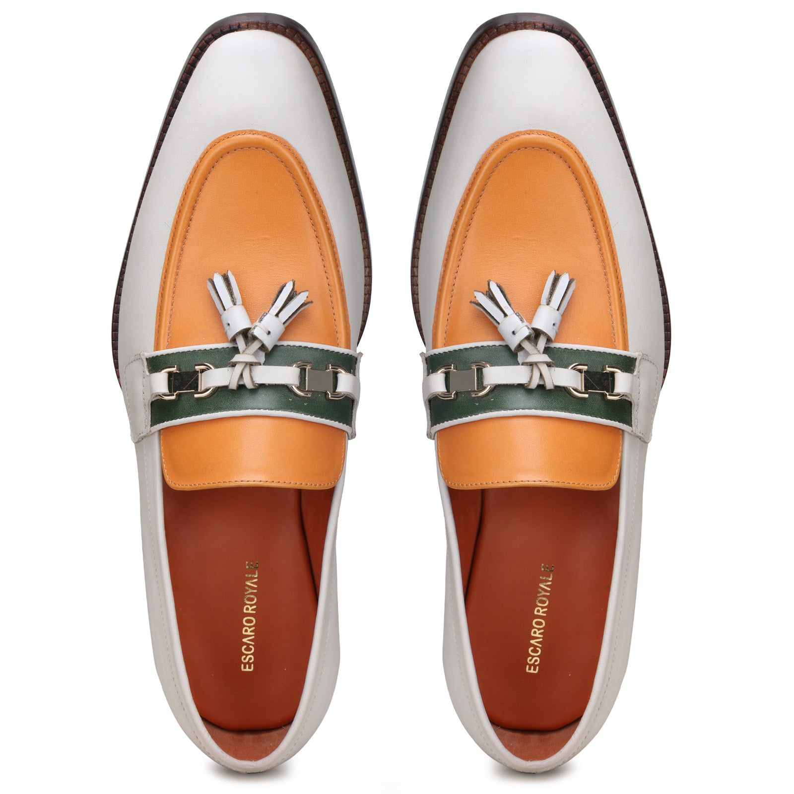 Escaro Royale Brooks Leather shoes in Beige for Men