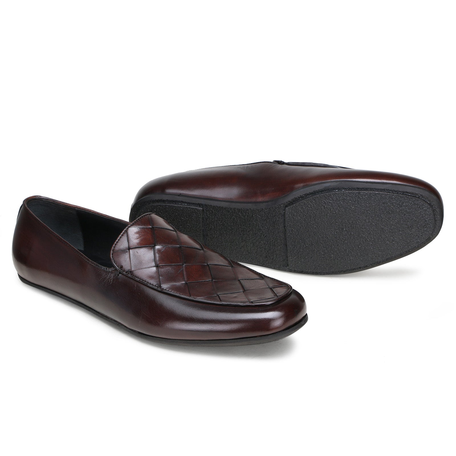 Fayden Bold Weaved Loafer in Brown