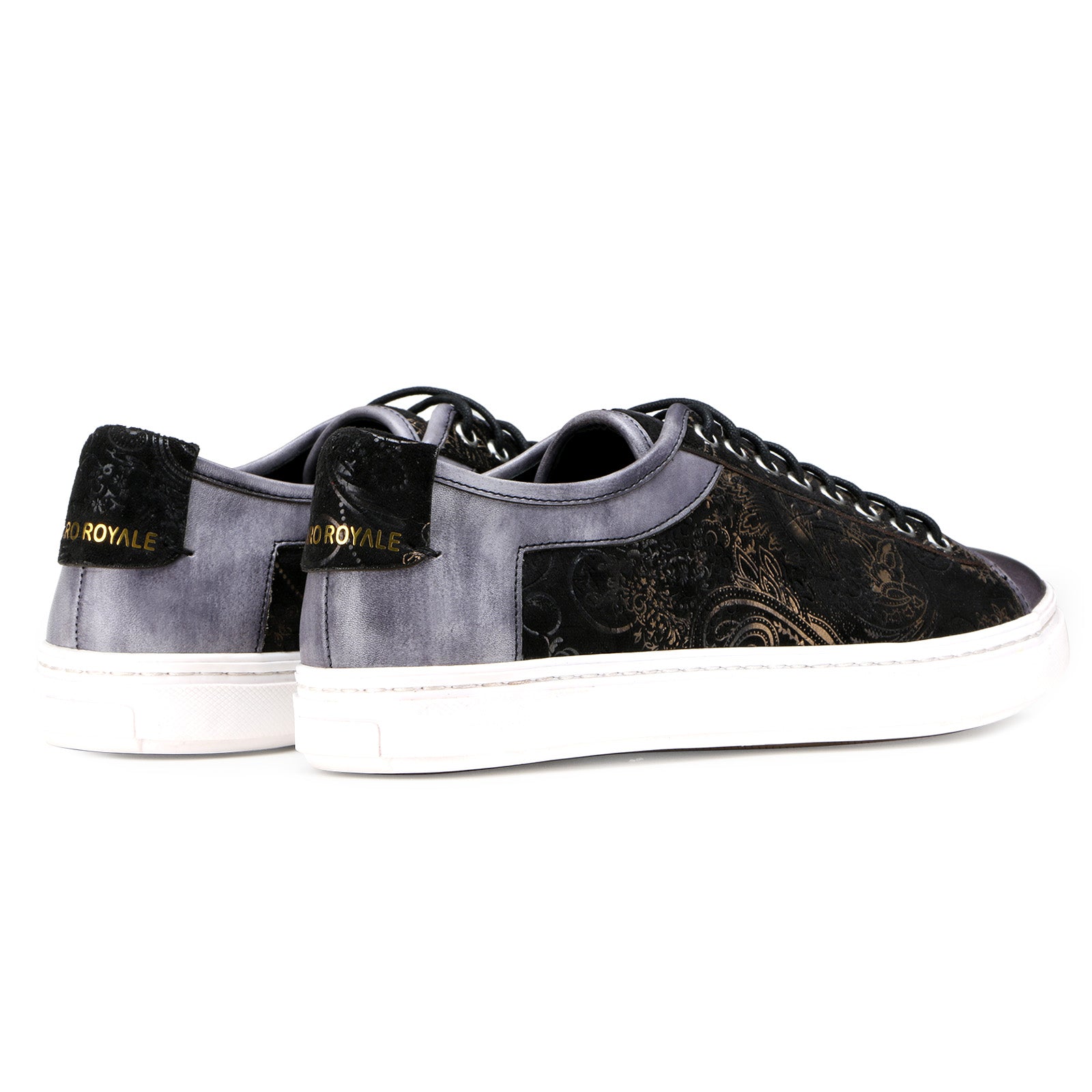 Foilio Luxury Sneakers In Gray Black