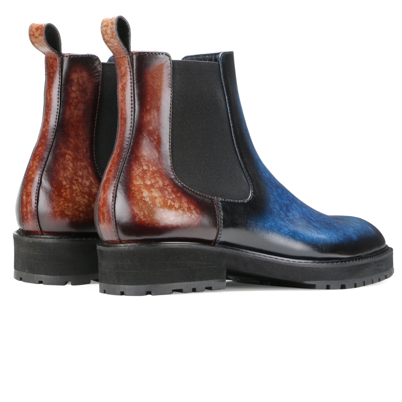 Marrone Chelsea Boots In Blue Brown