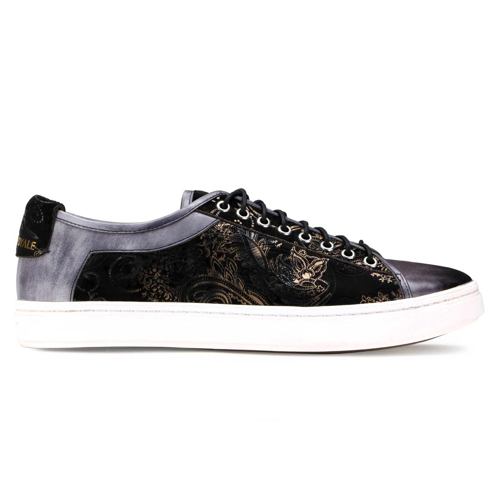 Foilio Luxury Sneakers In Gray Black